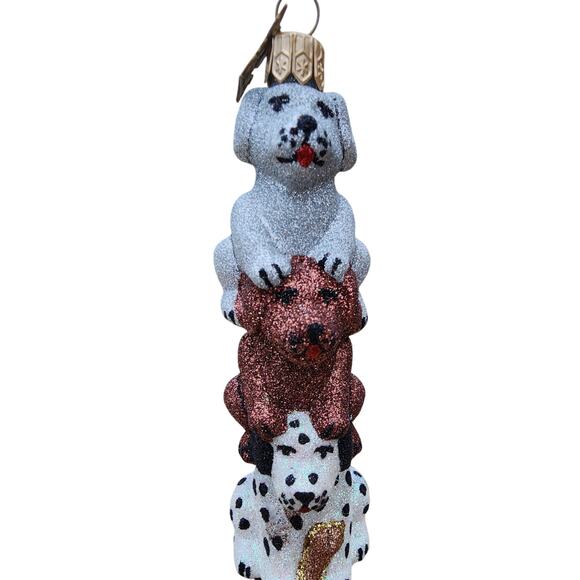 Neiman Marcus 2010 RARE Triple Puppy Dog Christmas Ornament - Picture 8 of 9